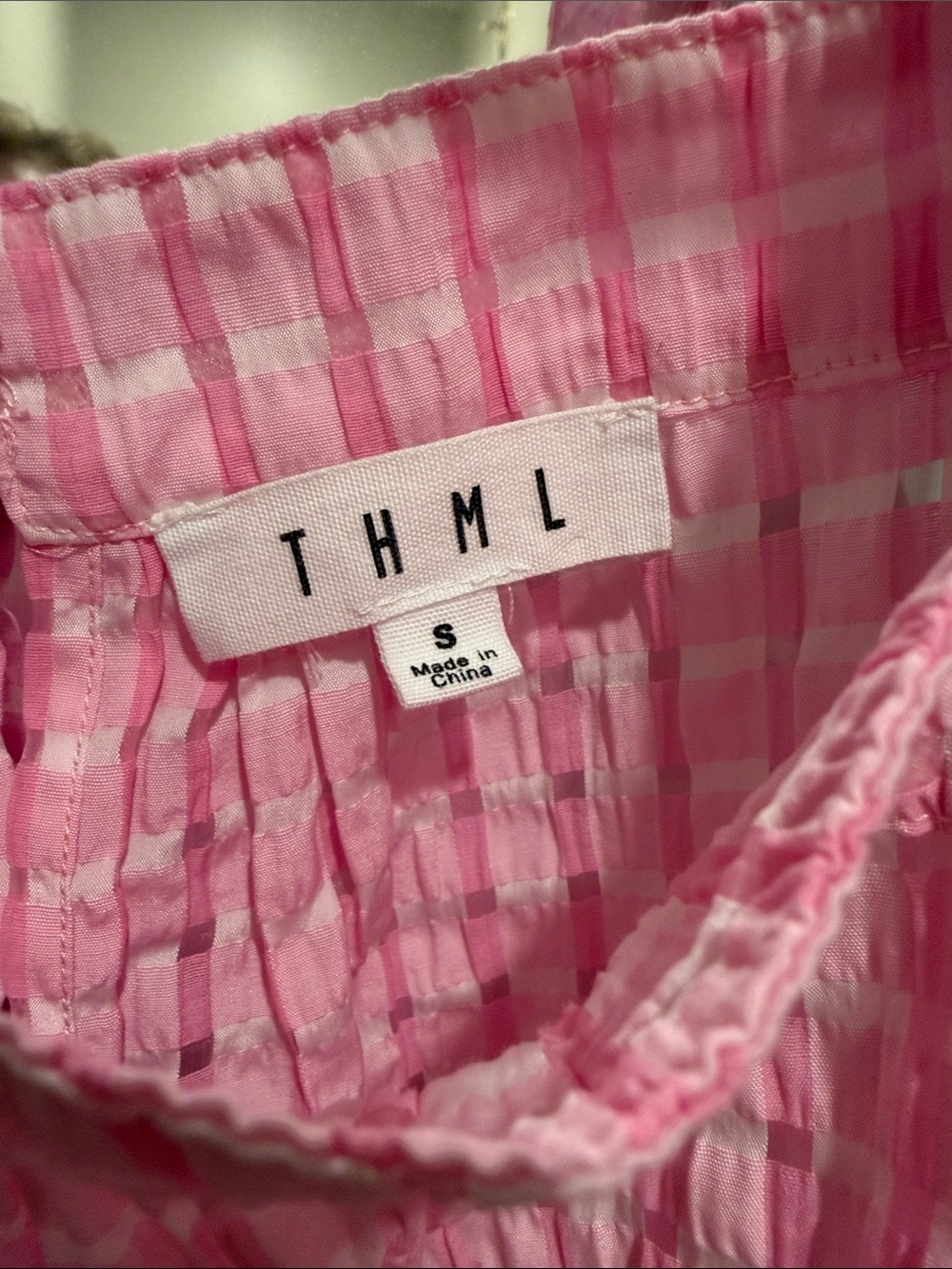 THML Pink Ruffle Strap Tank Top - Picture 2 of 6